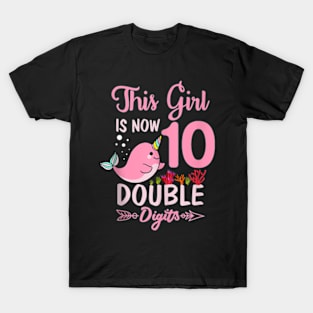 This Girl Is Now 10 Double Digits Unicorn T-Shirt